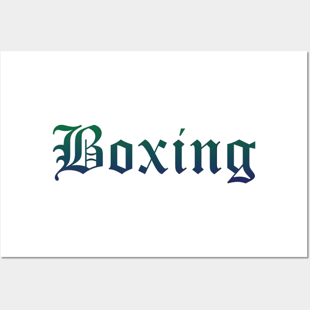 Boxing Gradient Text Wall Art by LazarIndustries